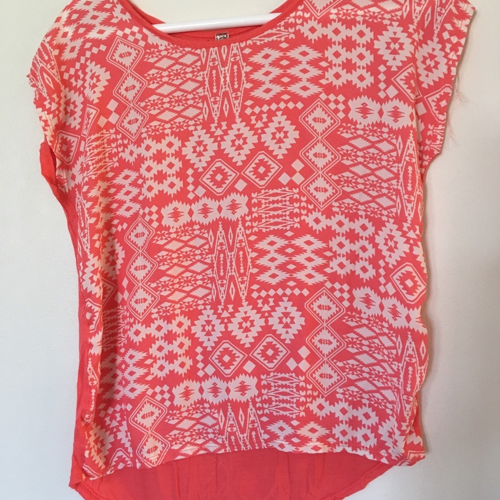 Coral blouse